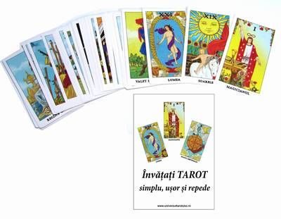 Set de cărți de Tarot - Rider Waite și carte explicativă în limba română - 78 cărți + Tarotul Talismanele Succesului cadou