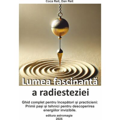 Kit: Cartea Lumea fascinanta a radiesteziei, ansa din metal argintiu si raportor