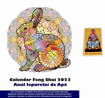 Calendar Feng Shui 2023 in limba romana si card Tai Sui 2023