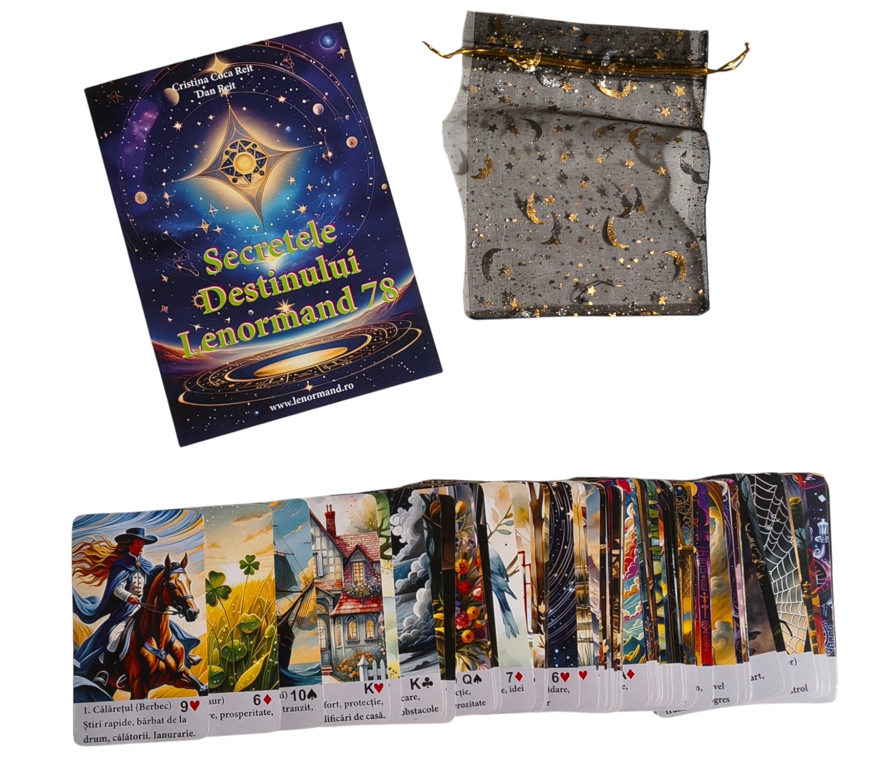 Secretele Destinului - set de Tarot Lenormand 78 cărți și carte în limba română Secretele Destinului - set de Tarot Lenormand 78 cărți și carte în limba română